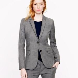 J. Crew super 120s 100% wool Charcoal Blazer - 4